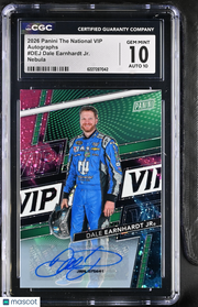 2026 Panini The National Vip Dale Earnhardt Jr. Nebula /10 Auto DEJ CGC 10