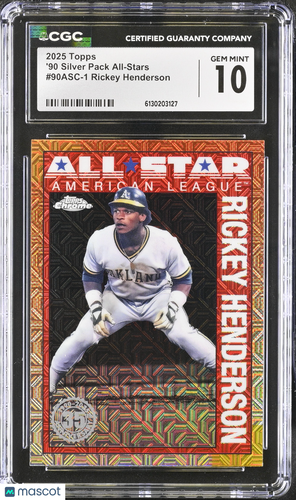 2025 Topps Rickey Henderson '90 Silver Pack All-Stars #90ASC-1 CGC 10 Athletics