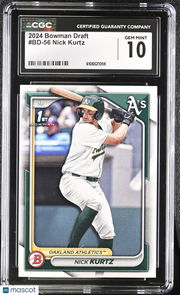 2024 Bowman Draft Nick Kurtz Rookie #BD-56 CGC 10 Oakland Athletics