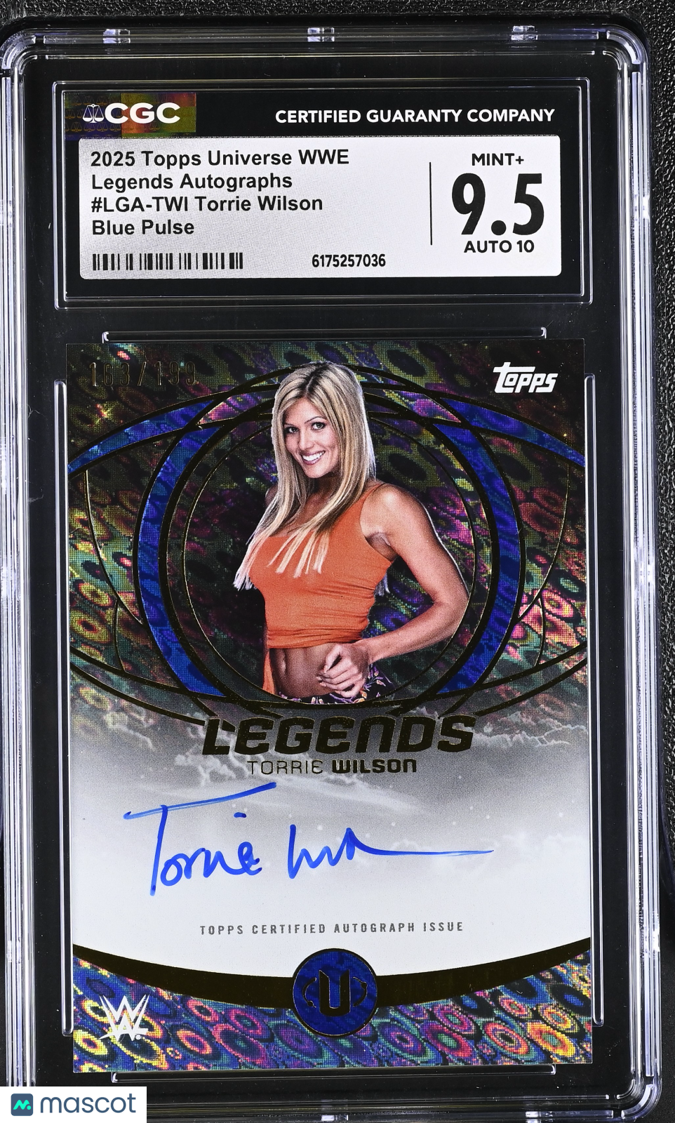 2025 Topps Universe WWE Torrie Wilson Blue /199 Legends Auto #LGA-TWI CGC 9.5