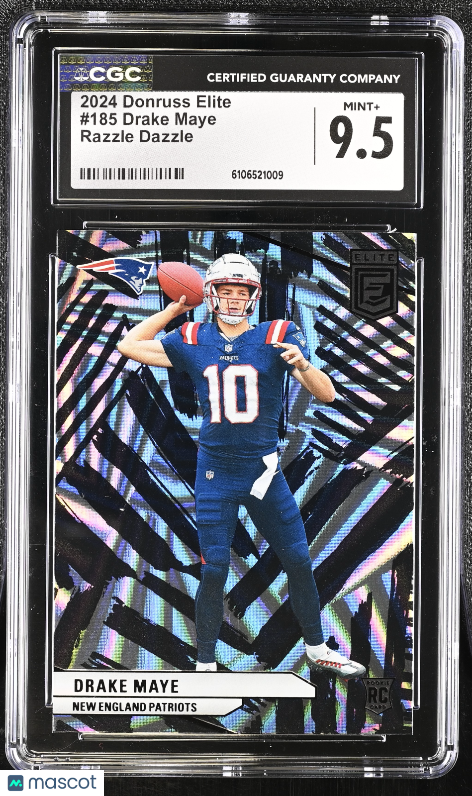 2024 Donruss Elite Drake Maye Razzle Dazzle #185 CGC 9.5 New England Patriots