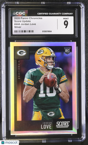 2020 Panini Chronicles Jordan Love Silver Rookie Score Update #444 CGC 9 Packers