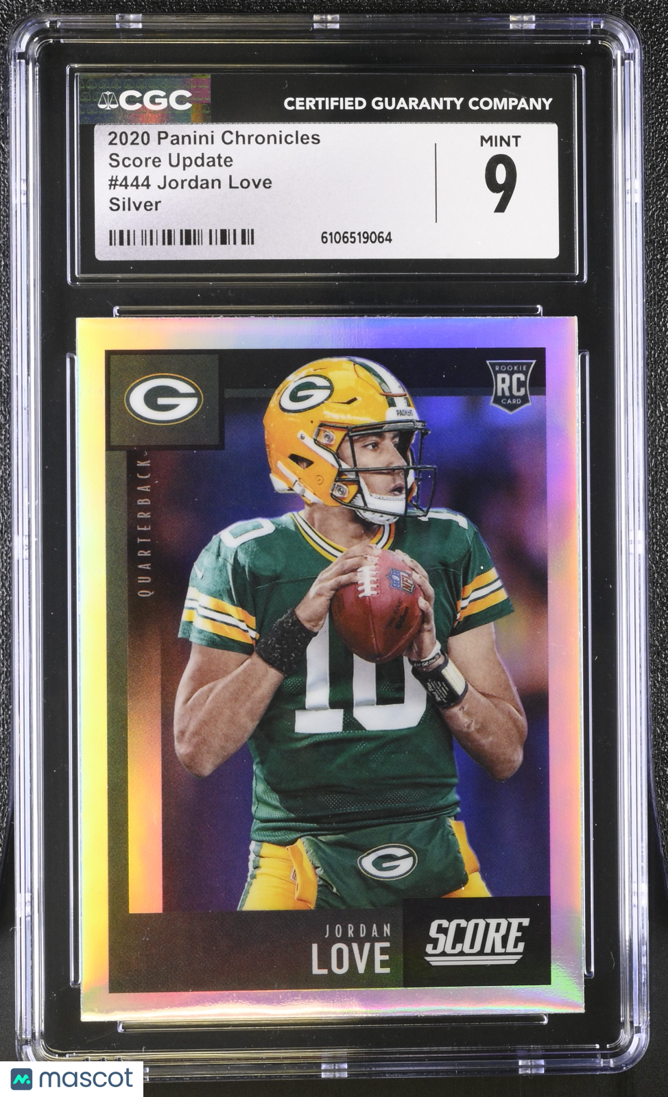 2020 Panini Chronicles Jordan Love Silver Rookie Score Update #444 CGC 9 Packers