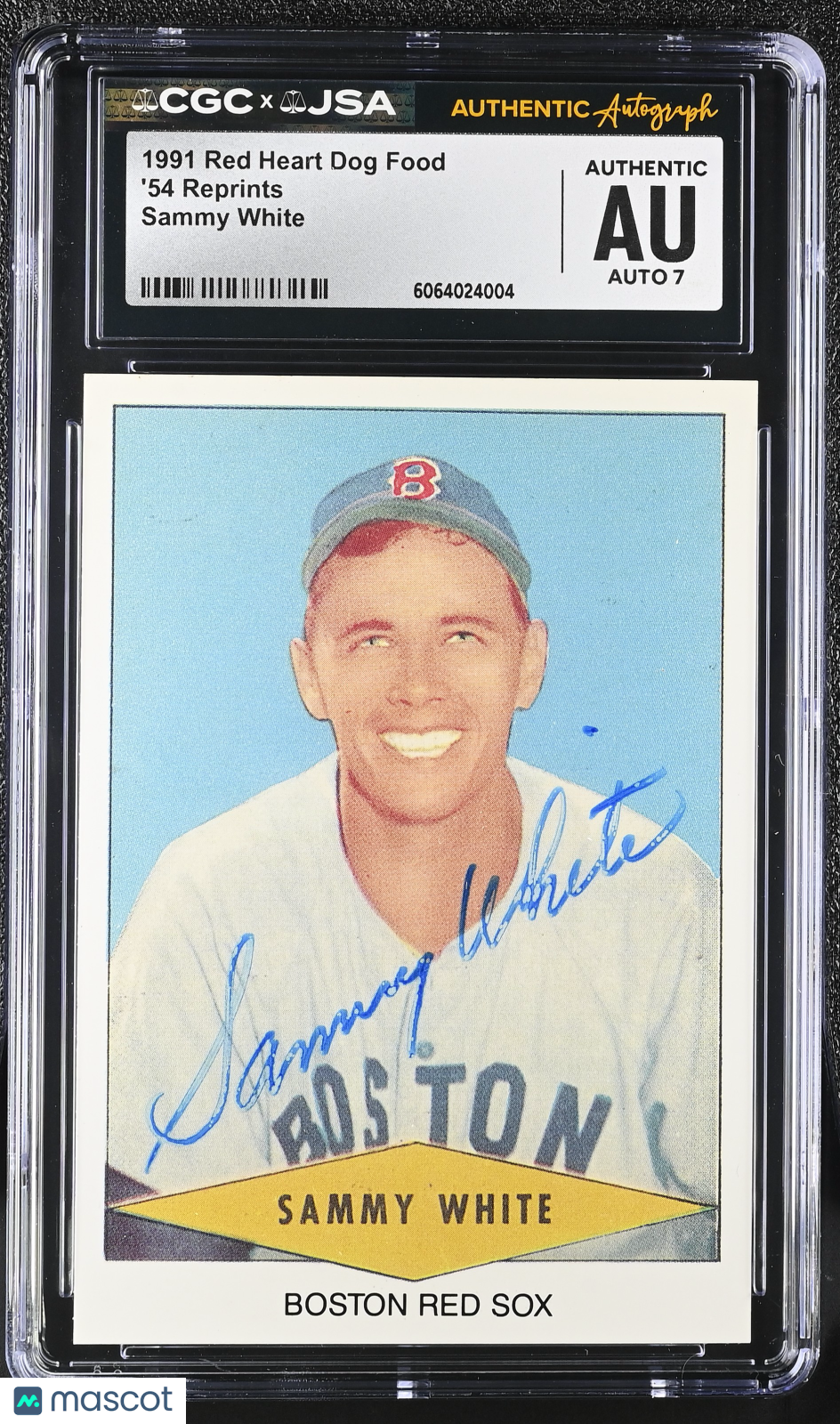 1991 Red Heart Sammy White Auto Autograph '54 Reprints CGC Authentic JSA Red Sox