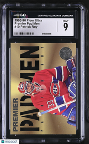 1995-96 Fleer Ultra Patrick Roy Premier Pad Men #10 CGC 9 Montreal Canadiens