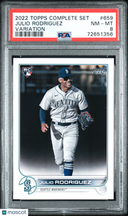 2022 Topps Complete Set Julio Rodriguez #659 Variation PSA 8
