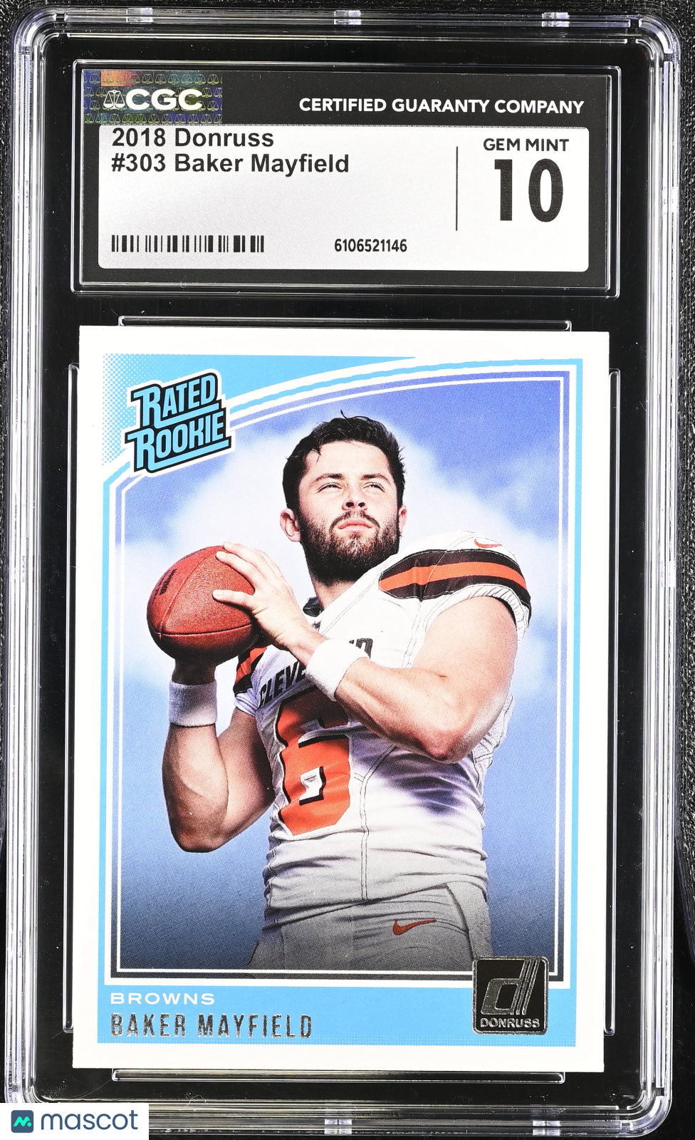 2018 Donruss Baker Mayfield Rookie #303 CGC 10 Cleveland Browns