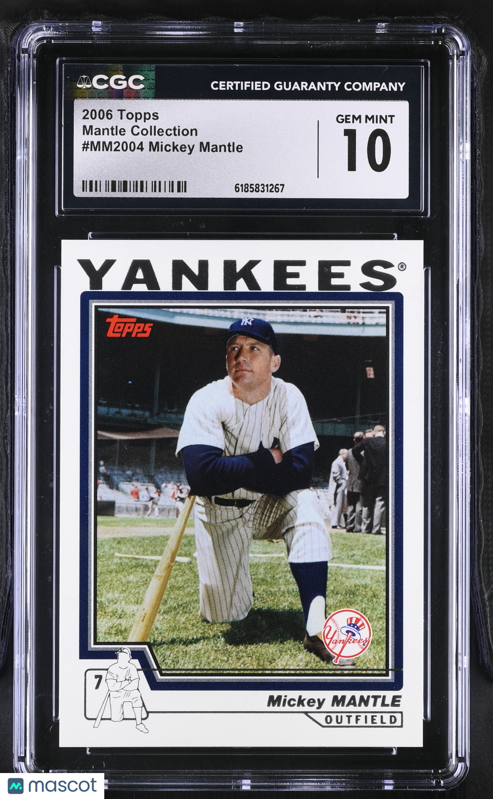 2006 Topps Mickey Mantle Mantle Collection #MM2004 CGC 10 New York Yankees