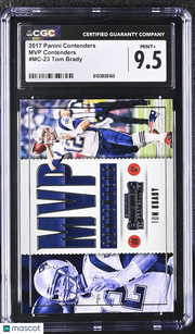 2017 Panini Contenders Tom Brady MVP #MC-23 CGC 9.5 New England Patriots