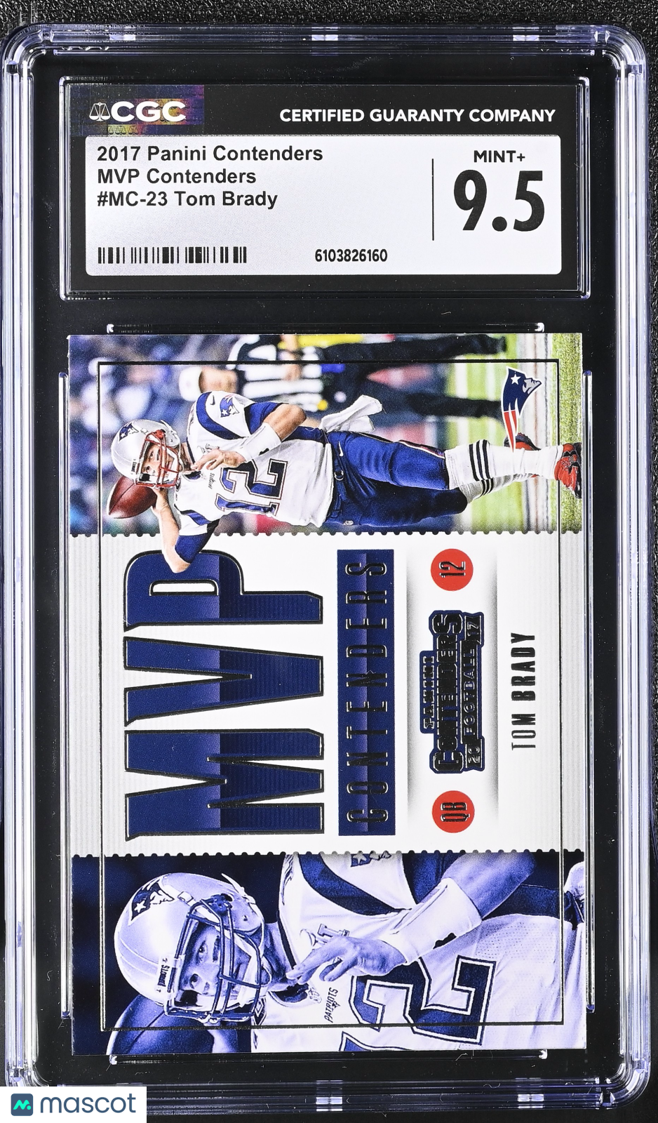 2017 Panini Contenders Tom Brady MVP #MC-23 CGC 9.5 New England Patriots