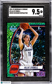 2024 Bowman U Chrome Allie Ziebell Green Shimmer Refractor #5 SGC 9.5