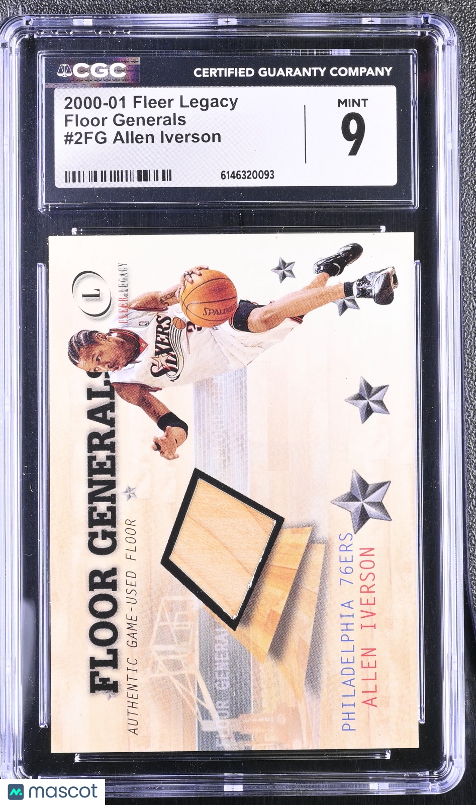 2000-01 Fleer Legacy Allen Iverson Floor Generals #2FG CGC 9 Philadelphia 76ers