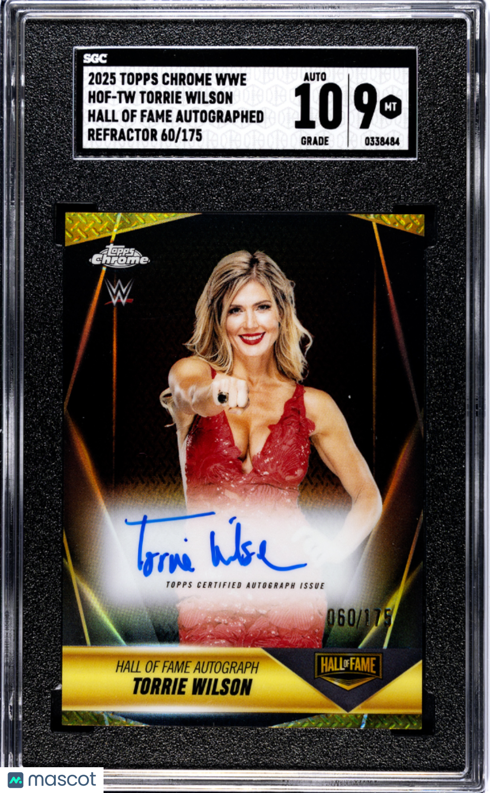 2025 Topps Chrome Wwe Torrie Wilson Hall Of Fame Autograph Refractor /175 SGC 9