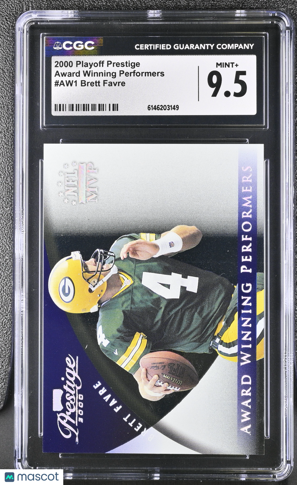 2000 Playoff Prestige Brett Favre Award Winning Performers #AW1 CGC 9.5 Packers