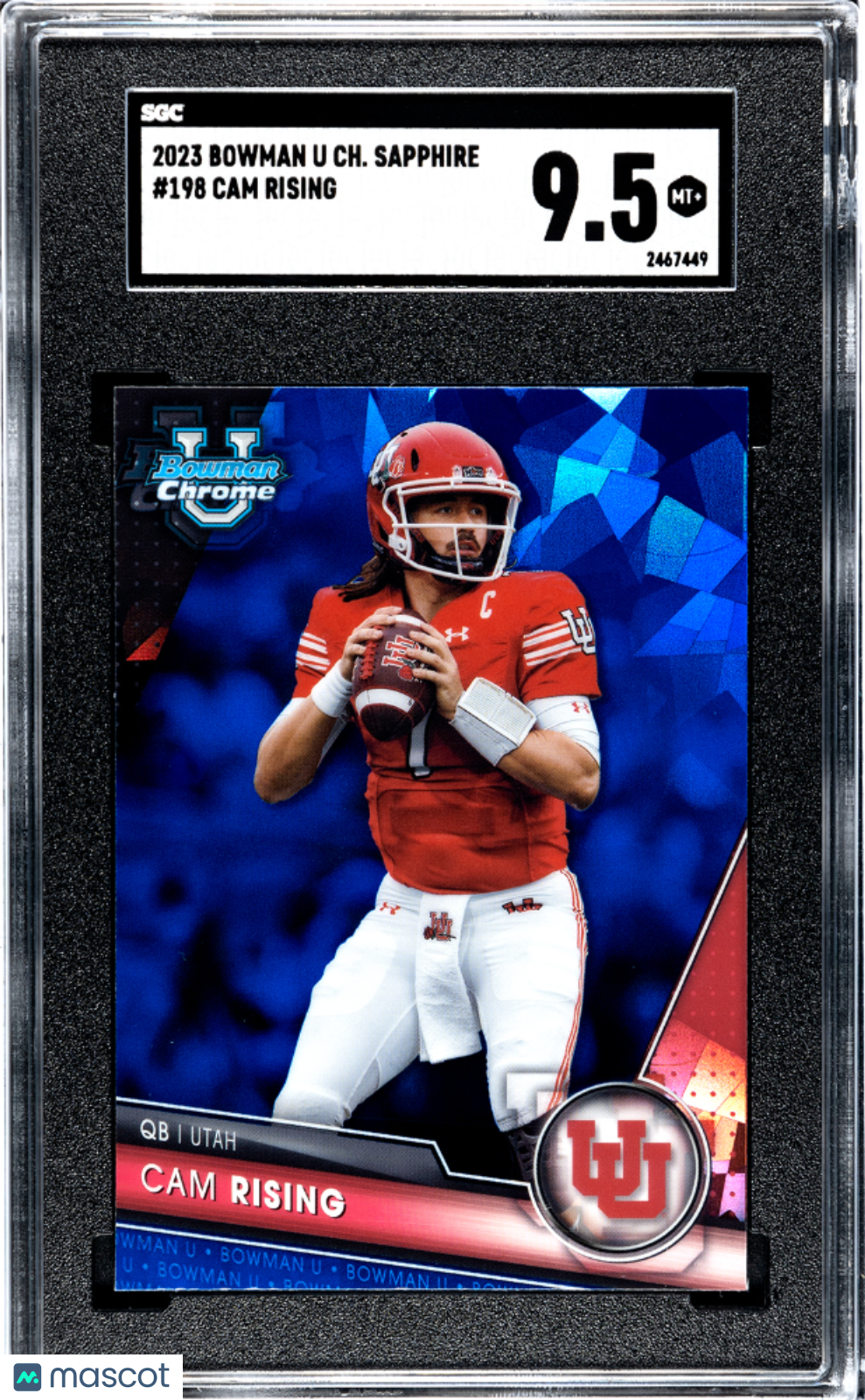 2023 Bowman U Chrome Sapphire Cam Rising #198 SGC 9.5