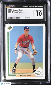 1991 Upper Deck Chipper Jones Rookie #55 CGC 10 Atlanta Braves