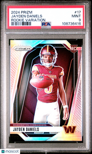2024 Panini Prizm Rookie Variation Jayden Daniels Rookie #17 PSA 9 Commanders
