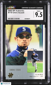 2003 SP Authentic Ichiro Suzuki 0894/2500 #119 CGC 9.5 Seattle Mariners