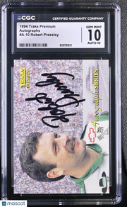 1994 Traks Premium Robert Pressley Autographs #A-10 CGC 10