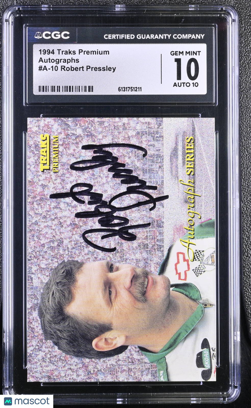 1994 Traks Premium Robert Pressley Autographs #A-10 CGC 10