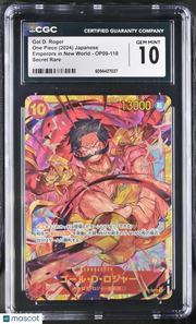 2024 One Piece Emperors In The New World Gol D. Roger Japanese CGC 10 #OP09-118