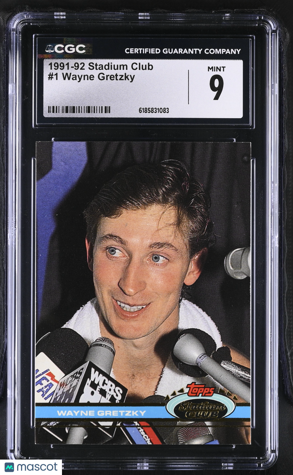 1991-92 Stadium Club Wayne Gretzky #1 CGC 9 Los Angeles Kings