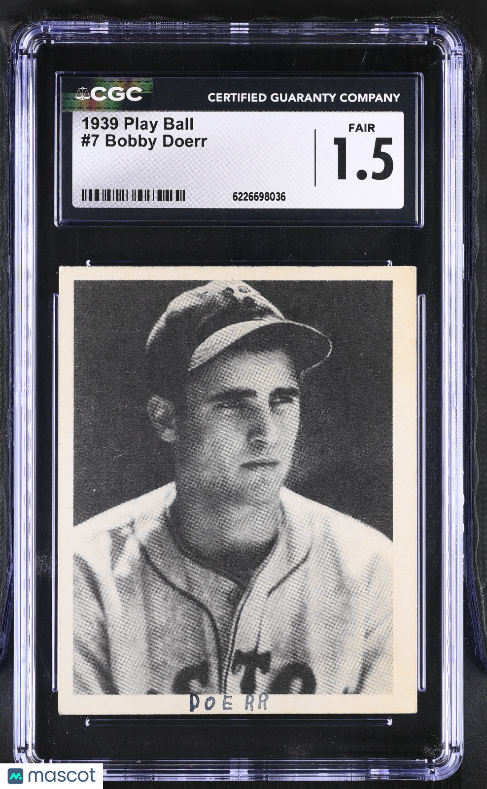 1939 Play Ball Bobby Doerr #7 CGC 1.5 Boston Red Sox