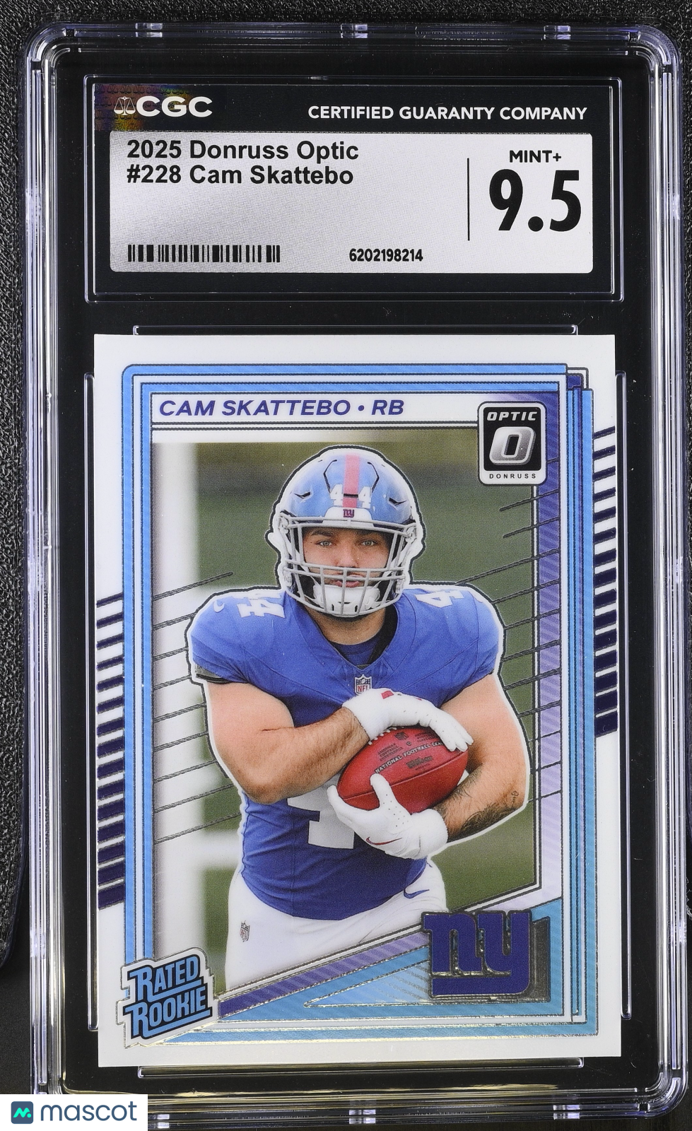 2025 Donruss Optic Cam Skattebo #228 CGC 9.5 New York Giants