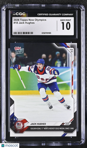 2026 Topps Now Olympics Jack Hughes #18 CGC 10