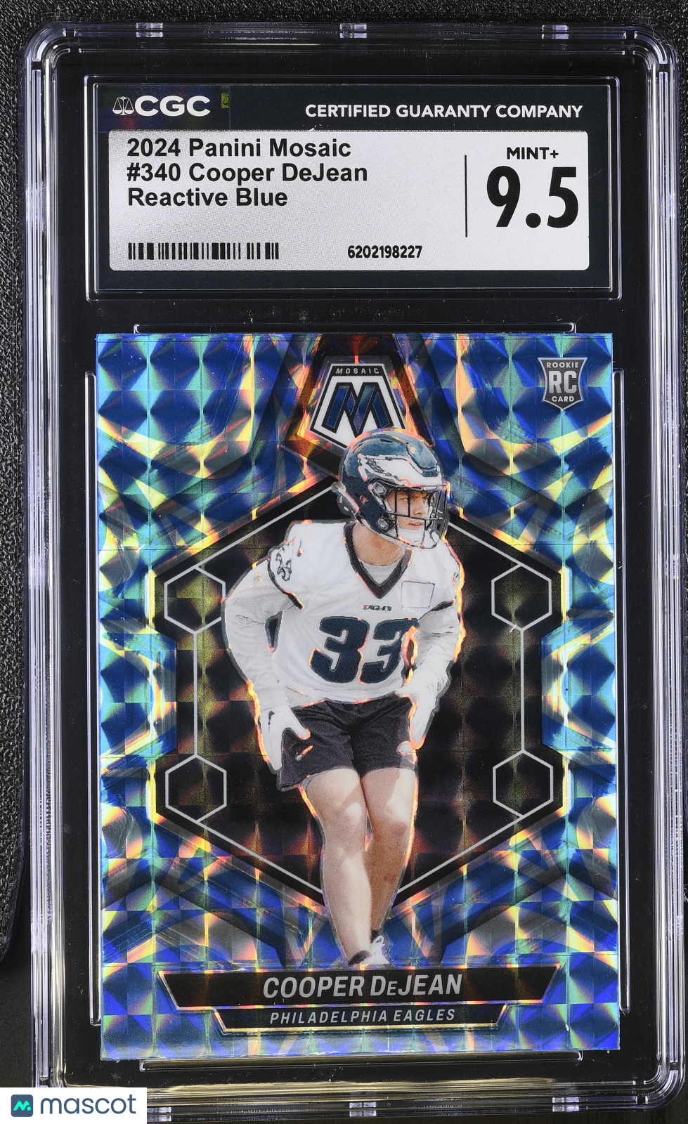 2024 Panini Mosaic Cooper DeJean Reactive Blue Rookie #340 CGC 9.5 Eagles