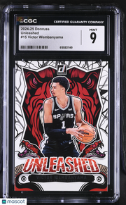 2024-25 Donruss Victor Wembanyama Unleashed #15 CGC 9 San Antonio Spurs