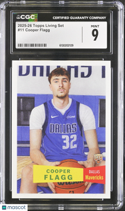 2025-26 Topps Living Set Cooper Flagg #11 CGC 9