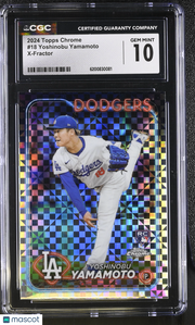 2024 Topps Chrome Yoshinobu Yamamoto X-Fractor Rookie #18 CGC 10 Dodgers
