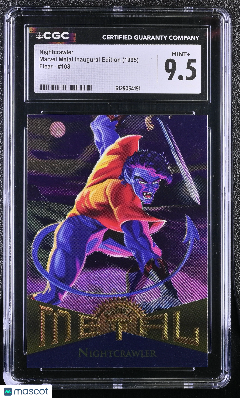 1995 Fleer Marvel Metal Inaugural Edition Nightcrawler #108 CGC 9.5