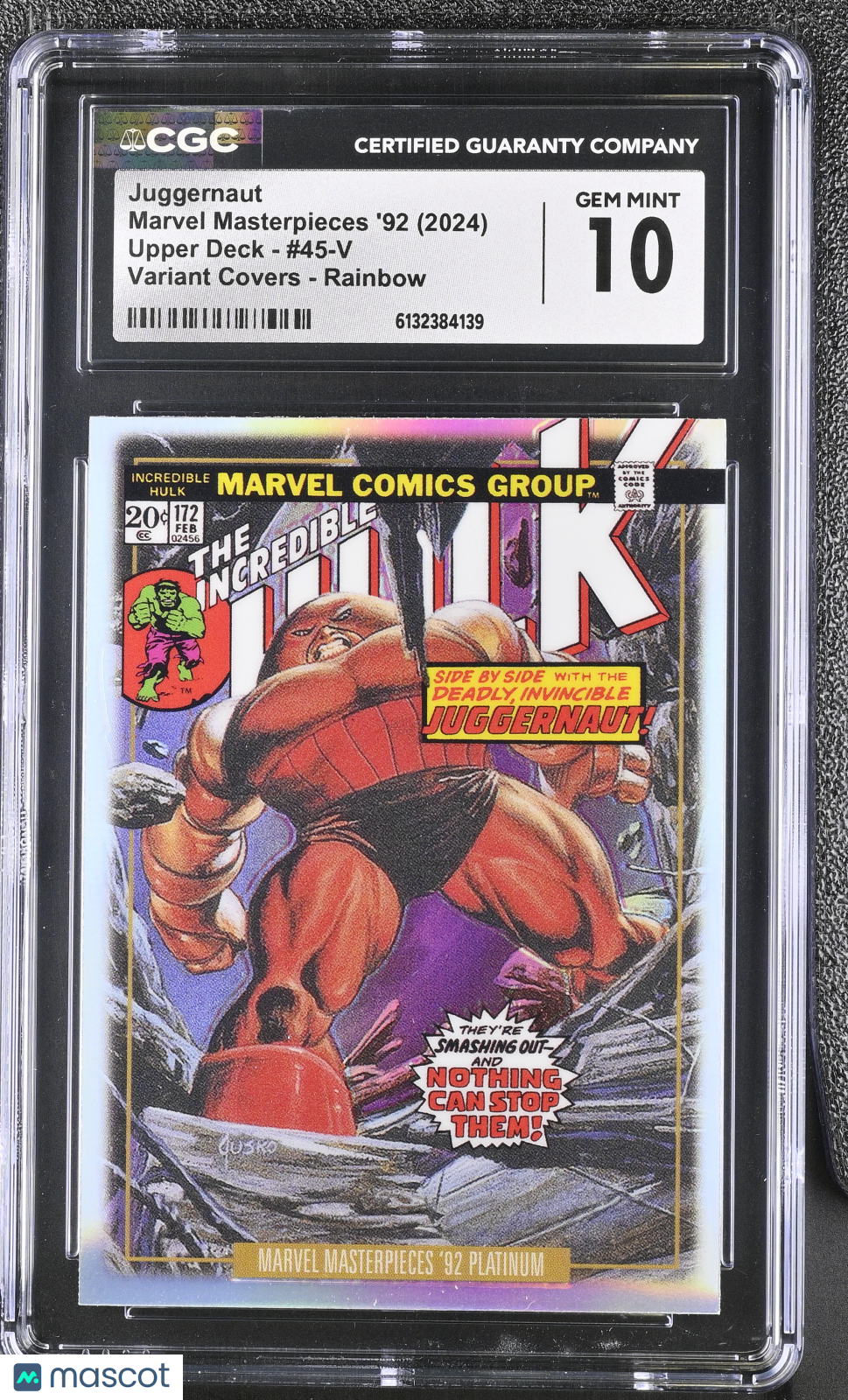2024 Marvel Masterpieces '92 Juggernaut #45-V Variant Covers Rainbow CGC 10