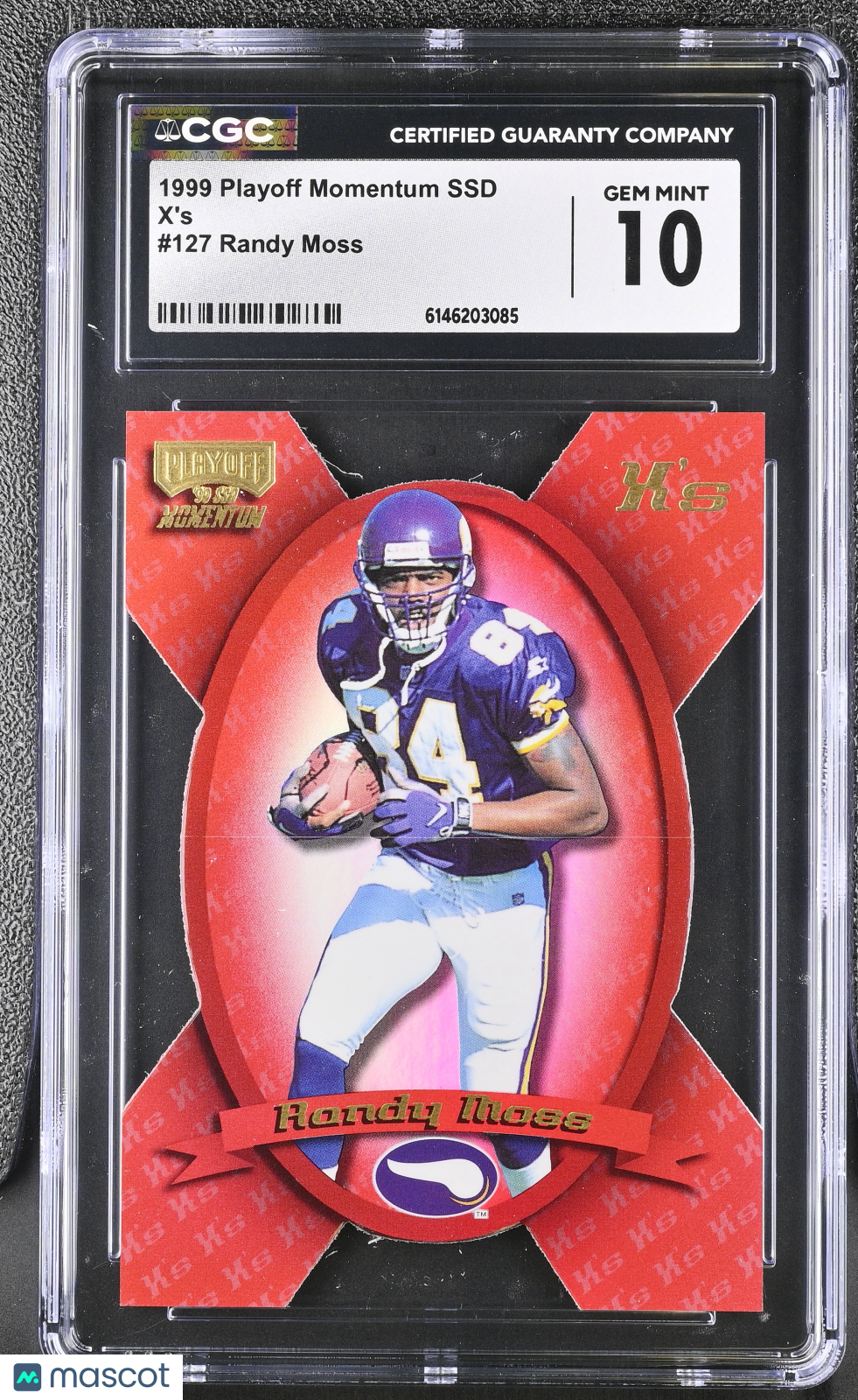 1999 Playoff Momentum SSD Randy Moss /300 X's #127 CGC 10 Minnesota Vikings