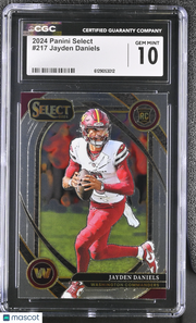 2024 Panini Select Jayden Daniels Rookie #217 CGC 10 Washington Commanders