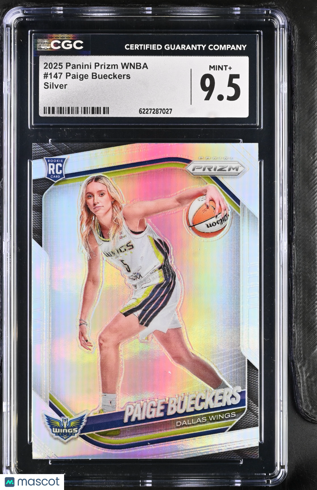 2025 Panini Prizm WNBA Paige Bueckers Silver Rookie #147 CGC 9.5 Dallas Wings