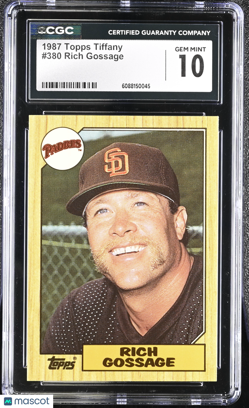 1987 Topps Tiffany Rich Gossage #380 CGC 10 San Diego Padres