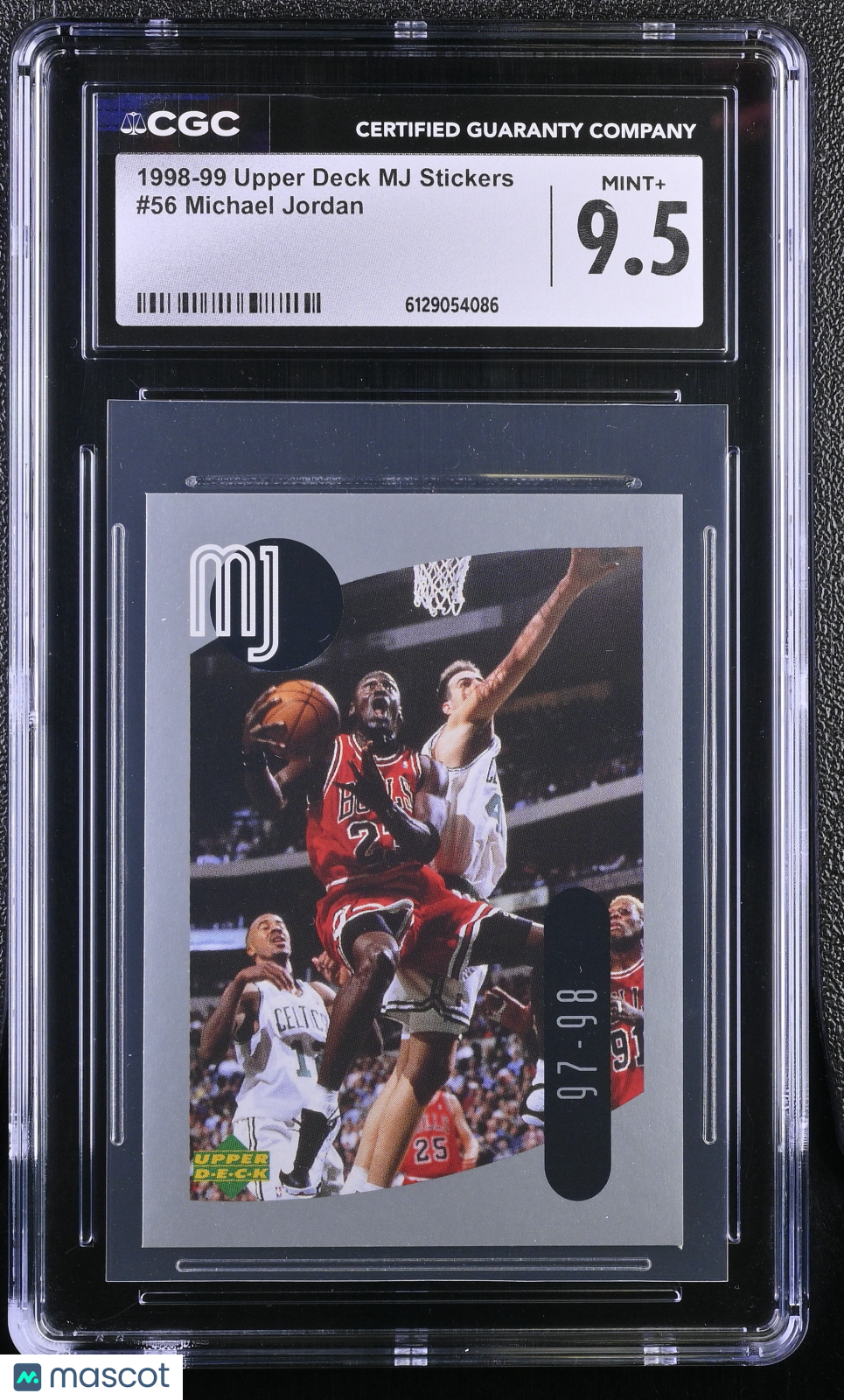 1998 Upper Deck MJ Stickers Michael Jordan #56 CGC 9.5 Chicago Bulls