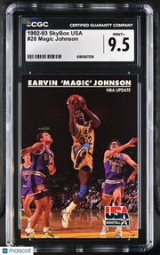 1992-93 Skybox Usa Magic Johnson #28 CGC 9.5 Los Angeles Lakers
