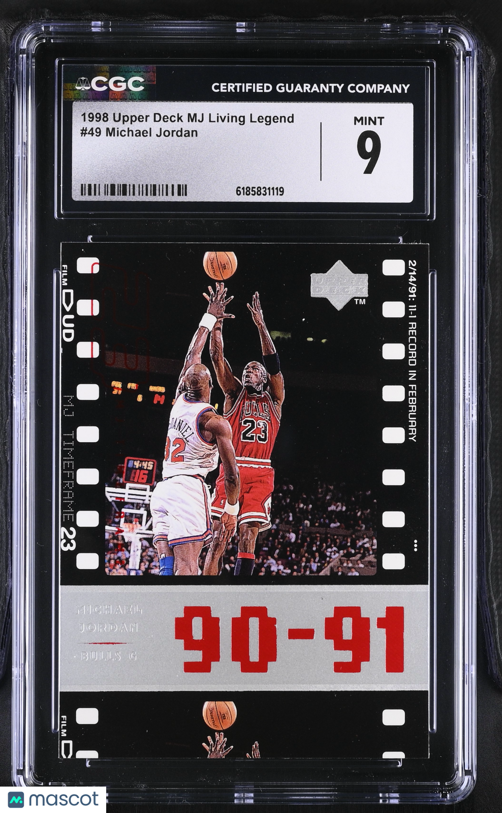 1998 Upper Deck MJ Living Legend Michael Jordan #49 CGC 9 Chicago Bulls