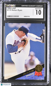 1993 Leaf Nolan Ryan #115 CGC 10 Texas Rangers