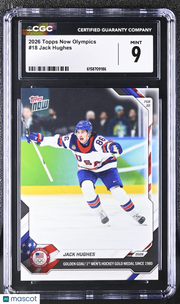 2026 Topps Now Olympics Jack Hughes #18 CGC 9 USA