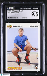 1991-92 Upper Deck Pavel Bure Rookie #54 CGC 9.5 Vancouver Canucks
