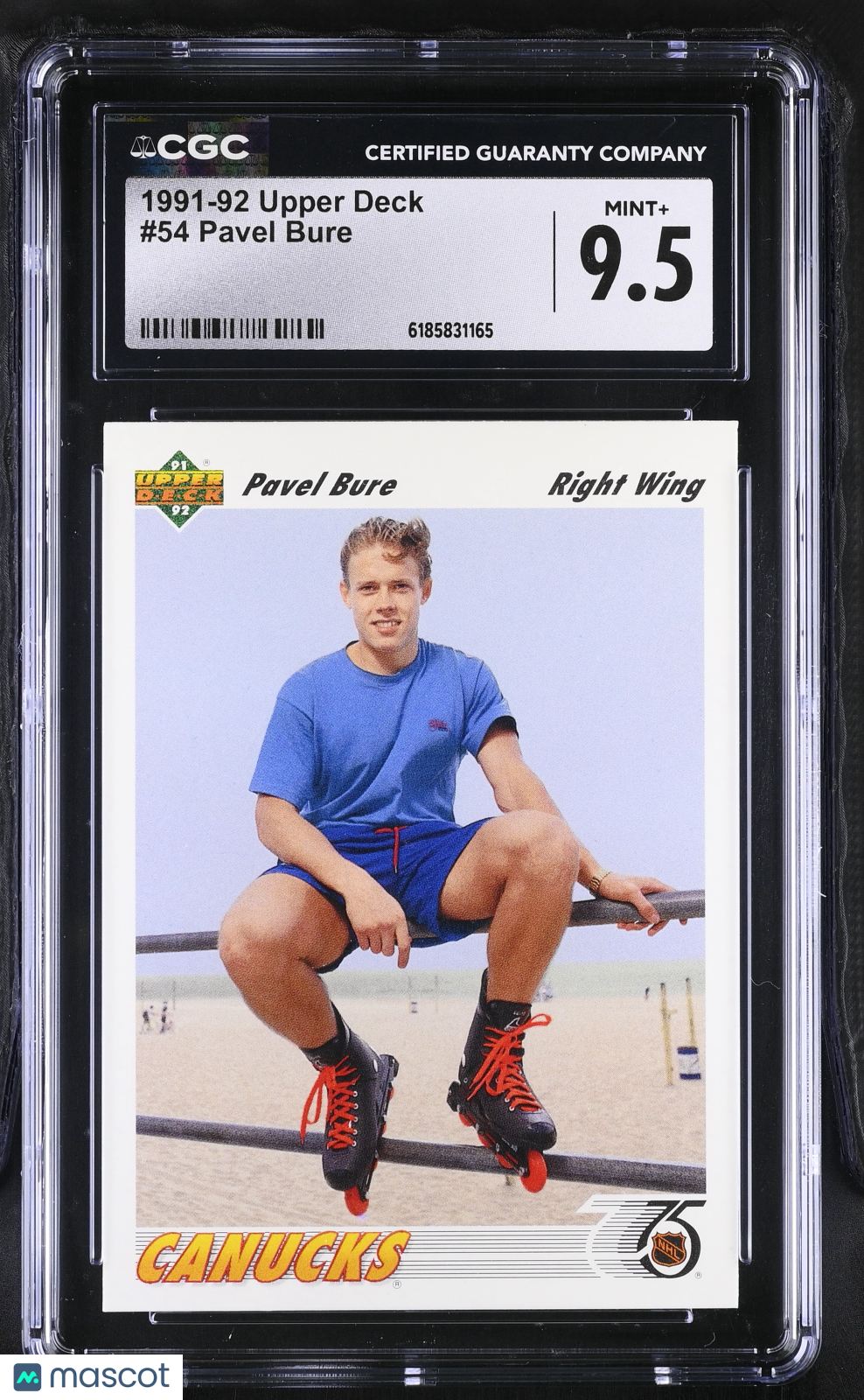 1991-92 Upper Deck Pavel Bure Rookie #54 CGC 9.5 Vancouver Canucks