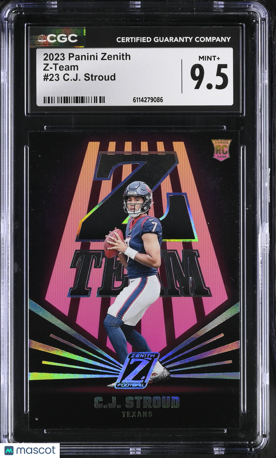 2023 Panini Zenith C.J. Stroud Rookie Z-Team #23 CGC 9.5 Houston Texans