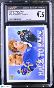 1992-93 Upper Deck Back To Back Brett Hull/Wayne Gretzky #423 CGC 9.5