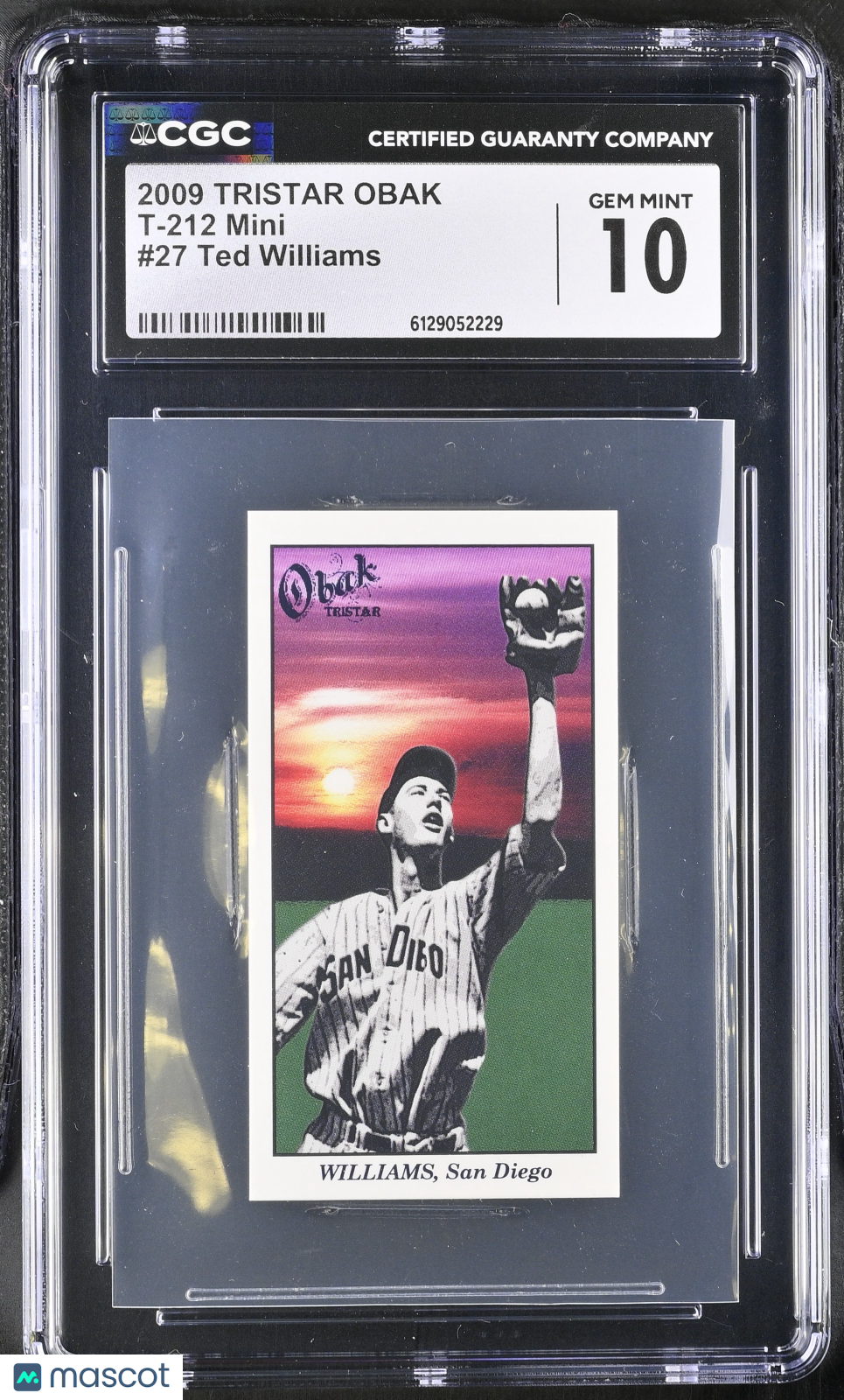 2009 Tristar Obak Ted Williams T-212 Mini #27 CGC 10 San Diego Padres
