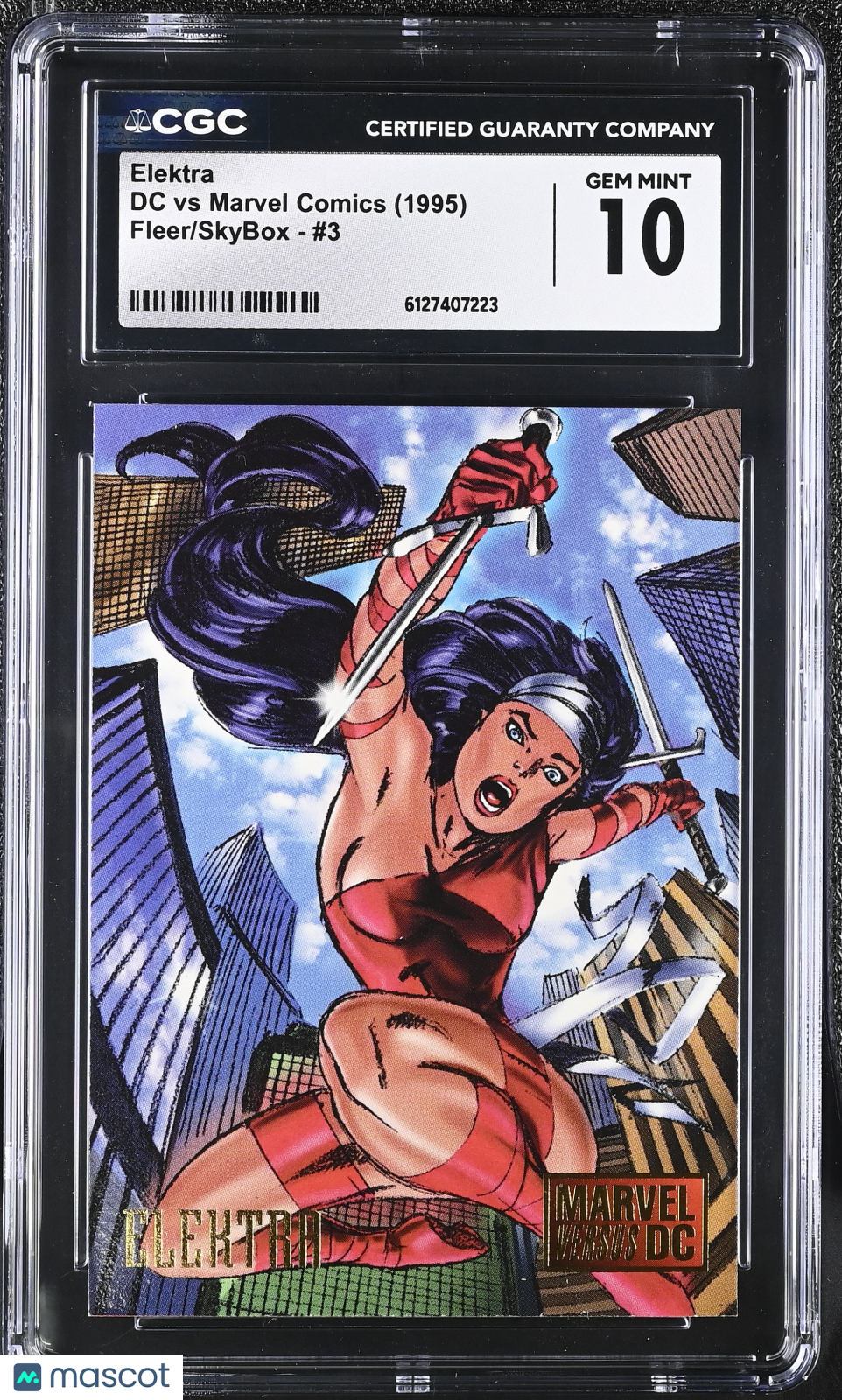 1995 Fleer/Skybox DC VS Marvel Comics Elektra #3 CGC 10